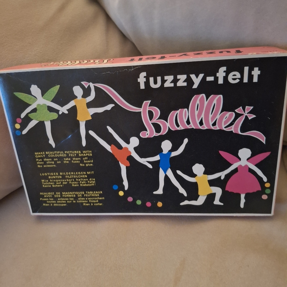 Fuzzy-Felt Ballet Felt Playset - Black with Pink & Multicolor